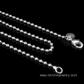 Mens Stainless Steel Unisex Beaded Ball Chain Necklace